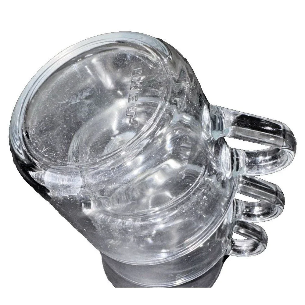 3 Ikea Clear Glass Mug New